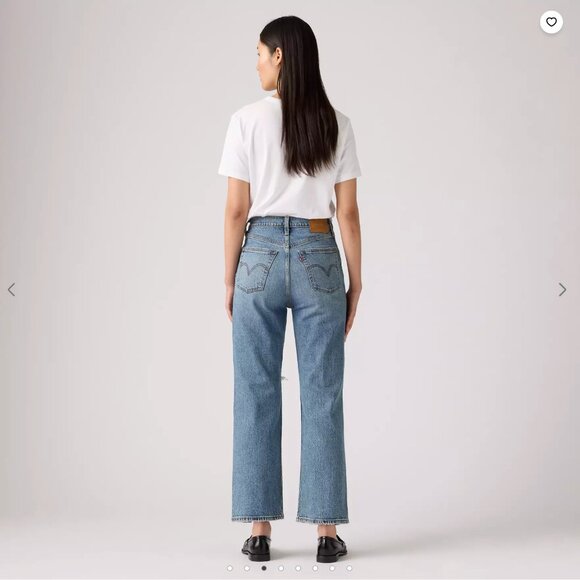 Levi's - Ribcage Straight Ankle Jeans in Medium Wash - Picture 9 of 16